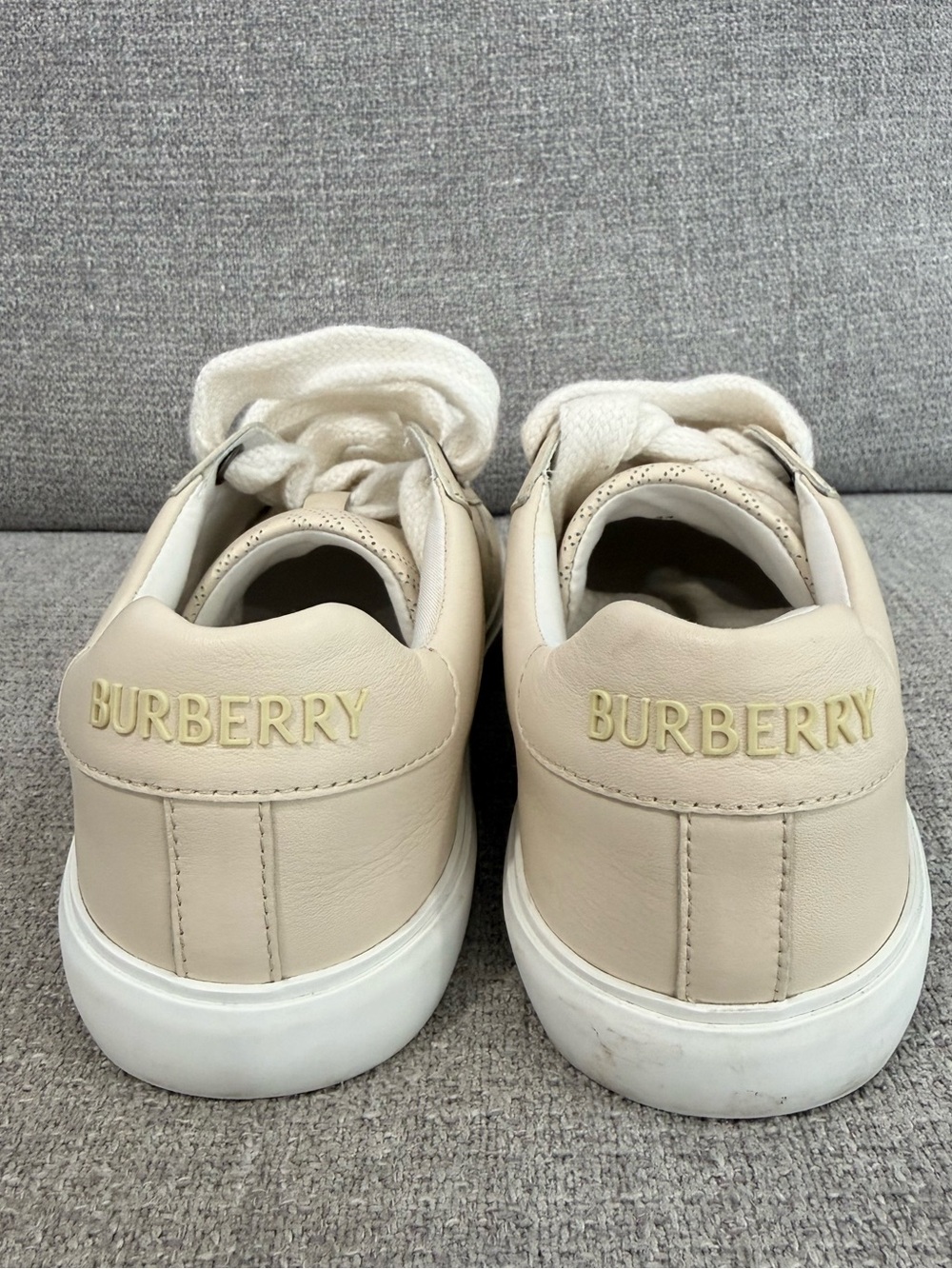 Burberry Kids Noah Trainers in Beige - Picture 4 of 5
